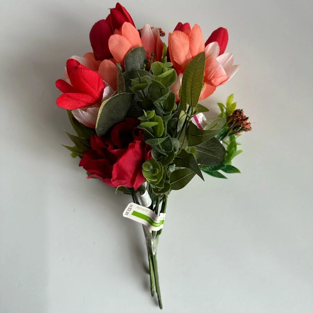 Elegant Floral Bouquet with Red and Green Accents